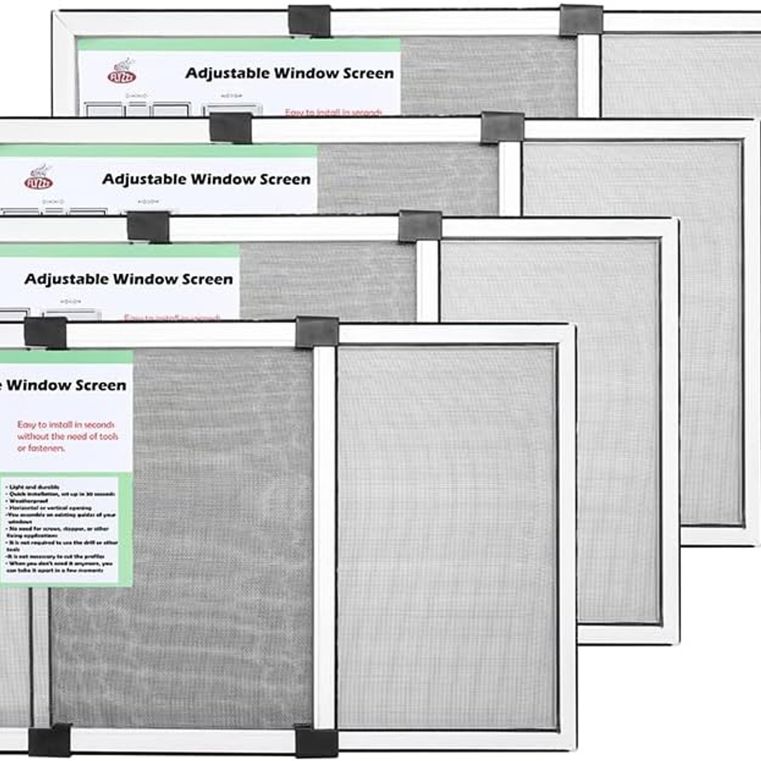 Adjustable Window Screen Small 10 Inch (2 Pack), detail view